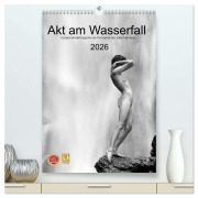 Akt am Wasserfall (hochwertiger Premium Wandkalender 2026 DIN A2 hoch), Kunstdruck in Hochglanz - Thomas Bichler