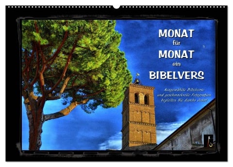 Monat für Monat ein Bibelvers (Wandkalender 2024 DIN A2 quer), CALVENDO Monatskalender - Hc Bittermann