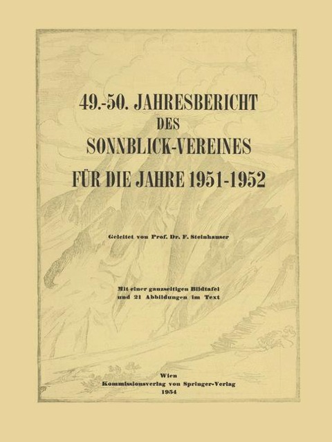 49.¿50. Jahresbericht des Sonnblick-Vereines für die Jahre 1951¿1952 - 