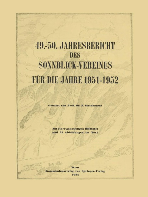 49.-50. Jahresbericht des Sonnblick-Vereines für die Jahre 1951-1952 - 