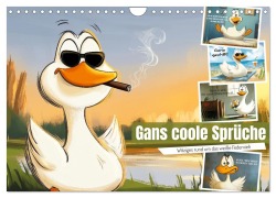 Cover-Bild zum Titel 'Gans coole Sprüche (Wandkalender 2026 DIN A4 quer), CALVENDO Monatskalender' von 'Sabine Löwer'