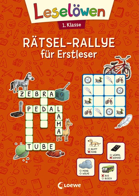 Leselöwen Rätsel-Rallye für Erstleser - 1. Klasse (Orange) - 