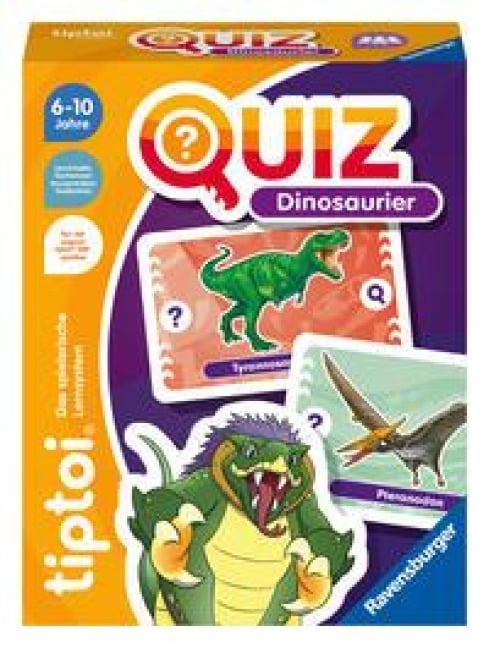 Ravensburger tiptoi 00165 Quiz Dinosaurier, Quizspiel für Kinder ab 6 Jahren, für 1-4 Spieler - 