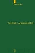 Cover-Bild zum Titel 'Poetische Argumentation' von 'Jan Stenger'
