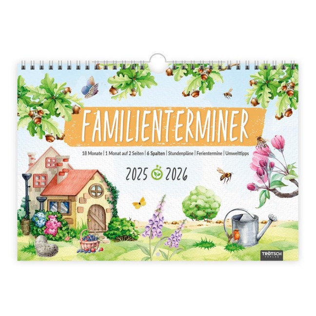 Trötsch Familienterminer Landgrüße für 18 Monate 2025/2026 - 