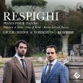 Cover-Bild zum Titel 'Piano Four Hands' von 'Norberto Cordisco Respighi & Giulio Biddau'