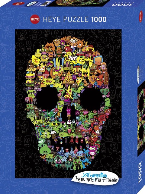 Doodle Skull Puzzle 1000 Teile - Jon Burgerman