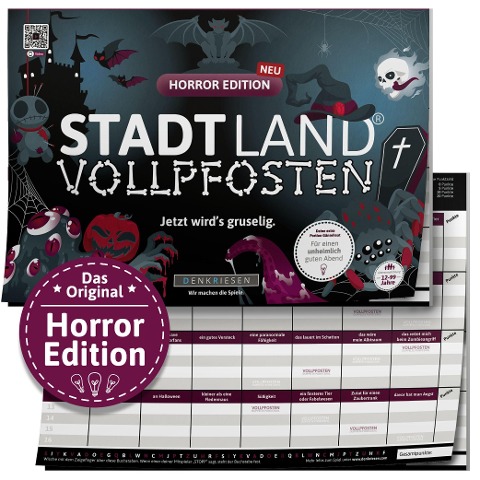 DENKRIESEN - STADT LAND VOLLPFOSTEN® - HORROR EDITION - "Jetzt wird's gruselig." - A4 - Denis Görz, Ricardo Barreto