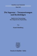 Cover-Bild zum Titel 'Die Ingerenz - Voraussetzungen und Rechtsfolgen' von 'Daniel Mittelberg'