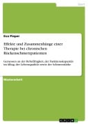 Cover-Bild zum Titel 'Effekte und Zusammenhänge einer Therapie bei chronischen Rückenschmerzpatienten' von 'Eva Pieper'