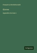 Cover-Bild zum Titel '¿uvres' von 'François La Rochefoucauld'