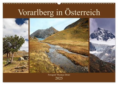 Vorarlberg in Österreich (Wandkalender 2025 DIN A2 quer), CALVENDO Monatskalender - Thomas Deter