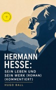 Cover-Bild zum Titel 'Hermann Hesse: Sein Leben und sein Werk (Roman) (Kommentiert)' von 'Hugo Ball'