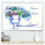 Cover-Bild zum Titel 'Blumen Blüten Aquarelle (hochwertiger Premium Wandkalender 2026 DIN A2 quer), Kunstdruck in Hochglanz' von 'Jitka Krause'