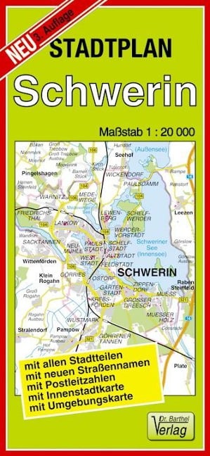 Stadtplan Schwerin 1 : 20 000 - 