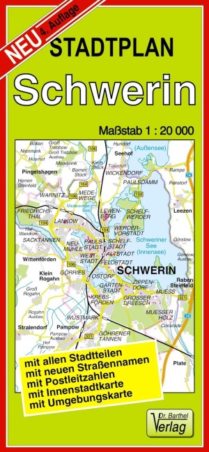 Stadtplan Schwerin 1 : 20 000 - 