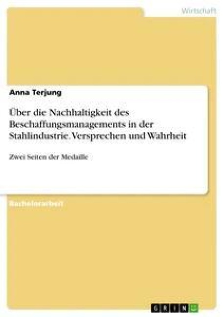 Über die Nachhaltigkeit des Beschaffungsmanagements in der Stahlindustrie. Versprechen und Wahrheit - Anna Terjung
