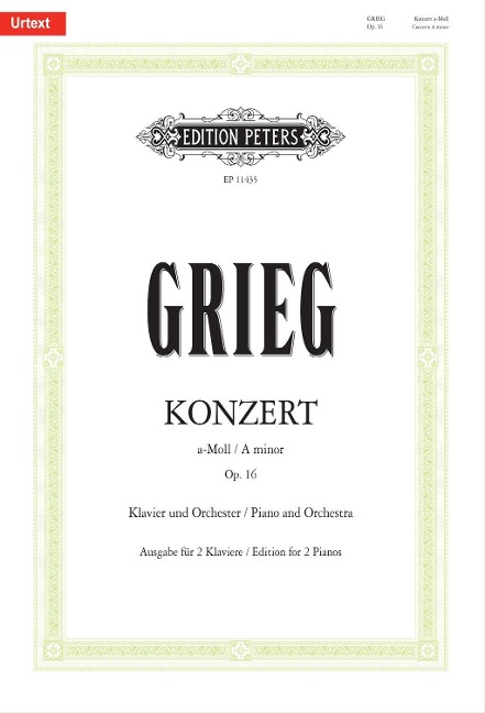 Konzert a-Moll op. 16 -für Klavier und Orchester - Edvard Grieg