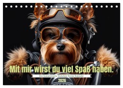 Cover-Bild zum Titel 'Der humoristische Yorkshire Terrier Kalender (Tischkalender 2026 DIN A5 quer), CALVENDO Monatskalender' von 'Peter Rübsamen'