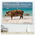 Schwimmende Schweine (hochwertiger Premium Wandkalender 2025 DIN A2 quer), Kunstdruck in Hochglanz - Elisabeth Stanzer