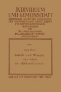 Cover-Bild zum Titel 'Inhalt und Wandel der Idee der Mütterlichkeit' von 'Na Adler, Na Beil'