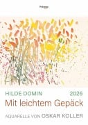 Cover-Bild zum Titel 'Mit leichtem Gepäck 2026' von 'Hilde Domin'