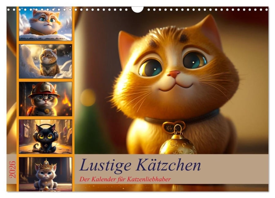 Lustige Kätzchen (Wandkalender 2026 DIN A3 quer), CALVENDO Monatskalender - Dirk Meutzner