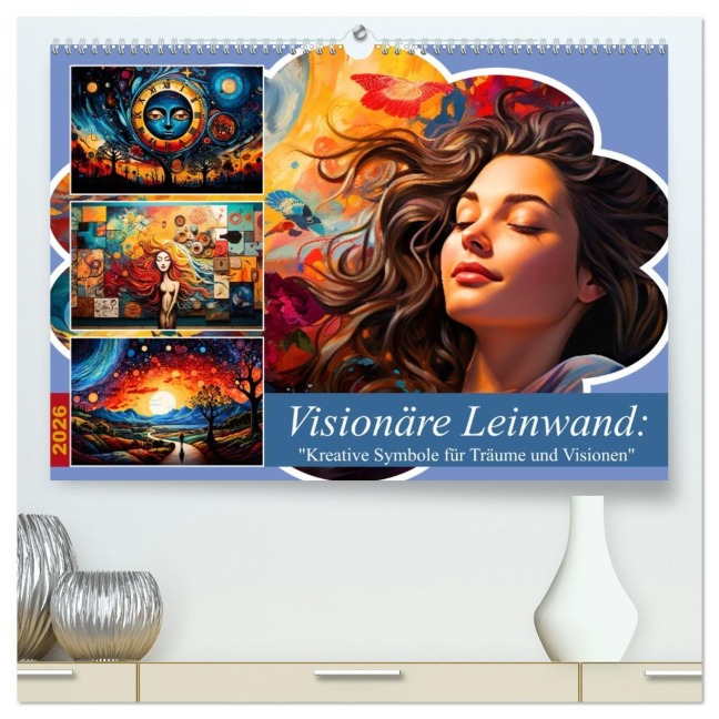 Visionäre Leinwand: Kreative Symbole für Träume und Visionen (hochwertiger Premium Wandkalender 2026 DIN A2 quer), Kunstdruck in Hochglanz - Alexander Reinhardt