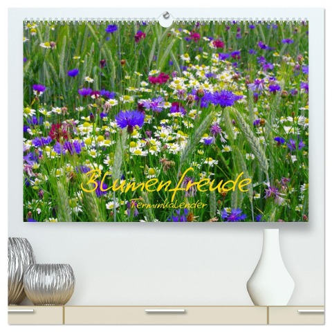 Blumenfreude Schweizer Kalendarium (hochwertiger Premium Wandkalender 2025 DIN A2 quer), Kunstdruck in Hochglanz - Avianaarts Design Fotografie By Tanja Riedel