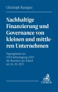 Cover-Bild zum Titel 'Nachhaltige Finanzierung und Governance von kleinen und mittleren Unternehmen' von ''