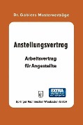 Cover-Bild zum Titel 'Anstellungsvertrag' von 'Gablers Musterverträge'