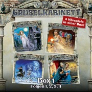 Cover-Bild zum Titel 'Gruselkabinett - Folgen 1, 2, 3, 4' von 'J. S. Lefanu, A. K. Tolstoi, Gaston Leroux, Bram Stoker'