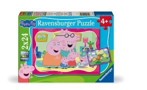Cover-Bild zum Titel 'Kinderpuzzle 2x24 Teile - Peppa Wutz - Neue Abenteuer' von ''