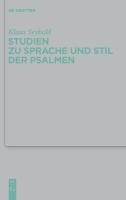 Studien zu Sprache und Stil der Psalmen - Klaus Seybold