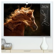 Cover-Bild zum Titel 'Pferde - Anmut und Stärke gepaart mit Magie (hochwertiger Premium Wandkalender 2026 DIN A2 quer), Kunstdruck in Hochglanz' von 'Sabrina Mischnik'