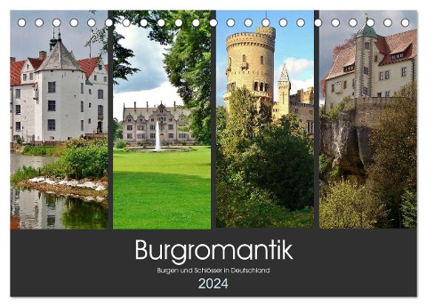 Burgromantik Burgen und Schlösser in Deutschland (Tischkalender 2024 DIN A5 quer), CALVENDO Monatskalender - Andrea Janke