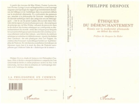 Ethiques du désenchantement - Despoix