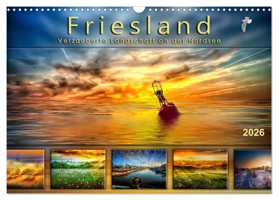 Friesland, verzauberte Landschaft an der Nordsee (Wandkalender 2026 DIN A3 quer), CALVENDO Monatskalender - Peter Roder