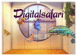 Digitalsafari - humorvolle Bildmontagen (Wandkalender 2025 DIN A3 quer), CALVENDO Monatskalender - Liselotte Brunner-Klaus