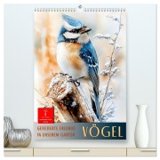 Vögel - gefiederte Freunde in unserem Garten (hochwertiger Premium Wandkalender 2026 DIN A2 hoch), Kunstdruck in Hochglanz - Peter Roder