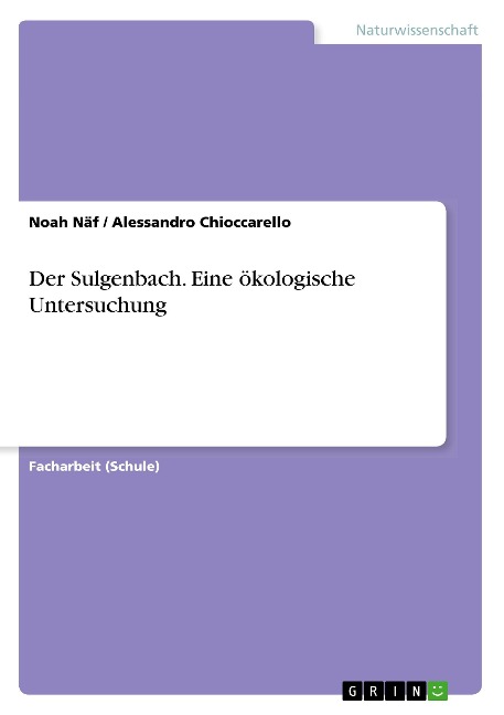 Der Sulgenbach. Eine ökologische Untersuchung - Noah Näf, Alessandro Chioccarello