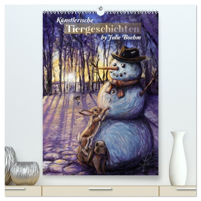 Künstlerische Tiergeschichten (hochwertiger Premium Wandkalender 2026 DIN A2 hoch), Kunstdruck in Hochglanz - Julie Boehm