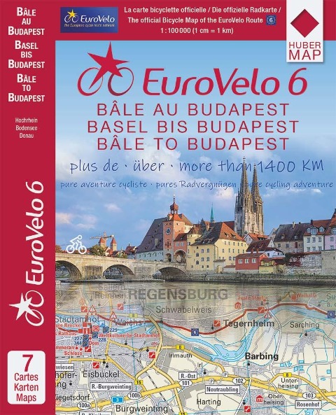 EuroVelo 6 (Basel - Budapest) 1: 100 000 - 