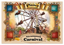 Cover-Bild zum Titel 'Steampunk Carnival (Tischkalender 2026 DIN A5 quer), CALVENDO Monatskalender' von 'Karsten Schröder'