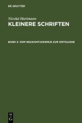 Cover-Bild zum Titel 'Vom Neukantianismus zur Ontologie' von 'Nicolai Hartmann'