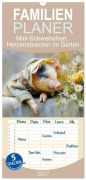 Cover-Bild zum Titel 'Familienplaner 2027 - Mini-Schweinchen. Herzensbrecher im Garten mit 5 Spalten (Wandkalender, 21 x 45 cm) CALVENDO' von 'Rose Hurley'
