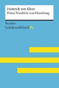 Cover-Bild zum Titel 'Prinz Friedrich von Homburg von Heinrich von Kleist' von 'Heinrich von Kleist, Wolf Dieter Hellberg'