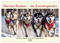 Cover-Bild zum Titel 'Siberian Huskies - die Extremsportler (Wandkalender 2026 DIN A3 quer), CALVENDO Monatskalender' von 'Claudia Kleemann'