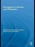 Cover-Bild zum Titel 'Emergence in Science and Philosophy' von ''