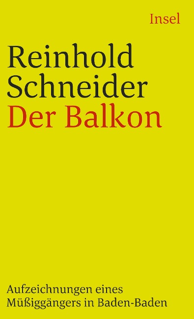 Der Balkon - Reinhold Schneider